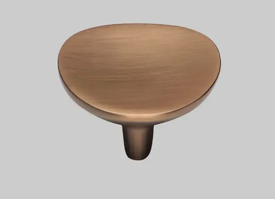 Bouton métallique, couleur bronze métallique