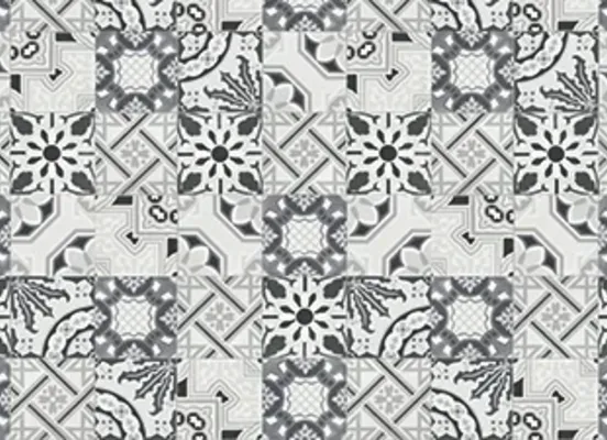 Décor floral gris