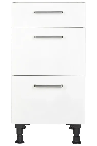 Cuisines Elite Meuble bas casserolier largeur 45 cm, 1 tiroir, 2 coulissants