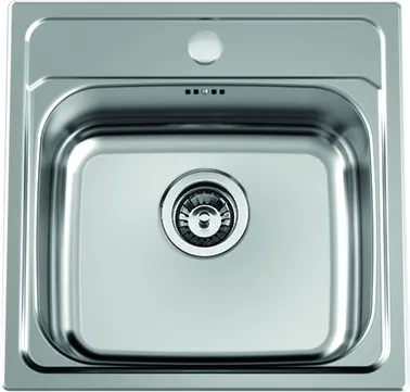 Cuisines Elite Évier à encastrer inox 1 bac, pour sous-évier de 50 cm de largeur minimum