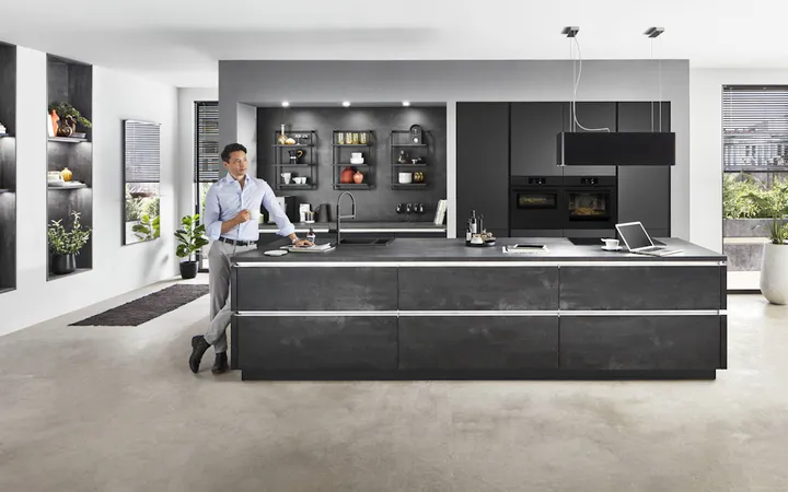 Cuisines Elite Laser, Décor béton noir 1