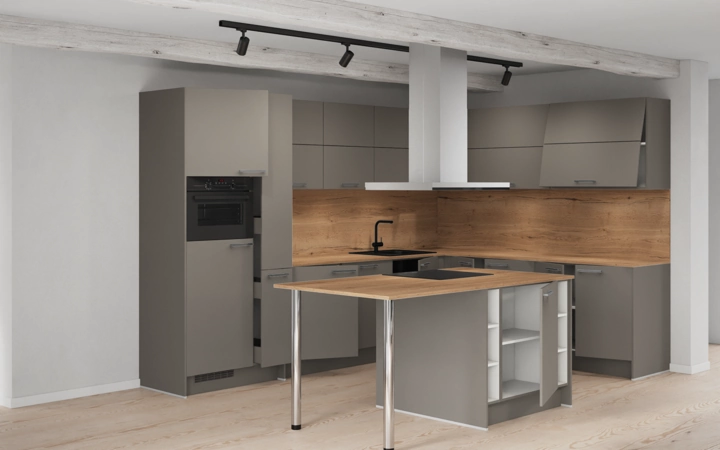 Cuisines Elite Cuisine en îlot 338,2 cm x 248,2 cm électroménagers inclus planning 1 4
