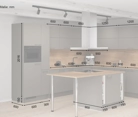 Cuisines Elite Cuisine en îlot 338,2 cm x 248,2 cm électroménagers inclus planning 1 5