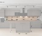 Cuisines Elite Cuisine en îlot 483,4 cm électroménagers inclus planning 1 5
