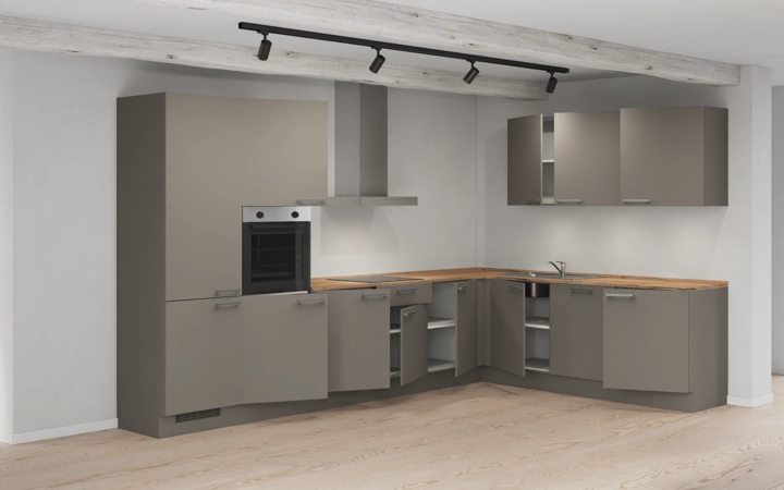 Cuisines Elite Cuisine en L 366,6 cm x 246, 6 cm électroménagers inclus planning 1 4