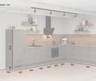 Cuisines Elite Cuisine en L 396,6 cm x 246,8 cm électroménagers inclus planning 1 5