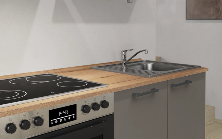 Cuisines Elite Cuisine linéaire 240 cm électroménagers inclus planning 10 3