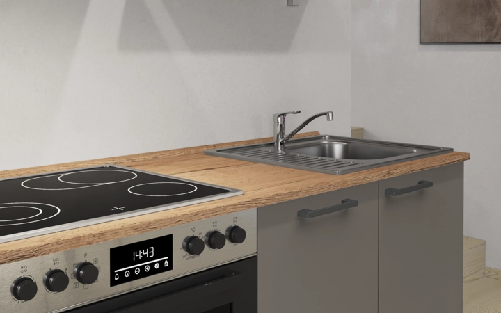 Cuisines Elite Cuisine linéare 270 cm électroménagers inclus planning 10 3