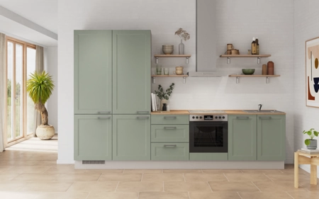 Cuisines Elite Cuisine linéare 330cm électroménagers inclus planning 10 Roseau Cascada