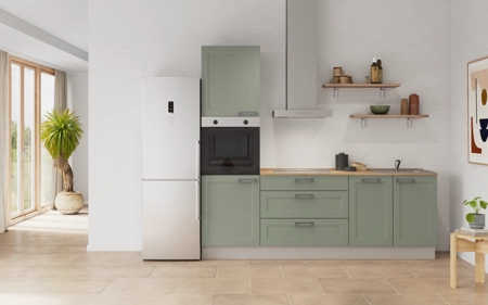 Cuisines Elite Cuisine linéaire 240 cm électroménagers inclus planning 11 Roseau Cascada