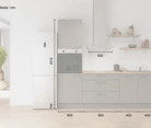 Cuisines Elite Cuisine linéaire 240 cm électroménagers inclus planning 11 5