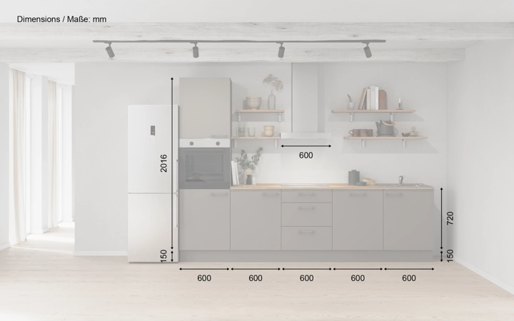Cuisines Elite Cuisine linéaire 300 cm électroménagers inclus planning 11 5