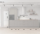 Cuisines Elite Cuisine linéare 330cm électroménagers inclus planning 11 5