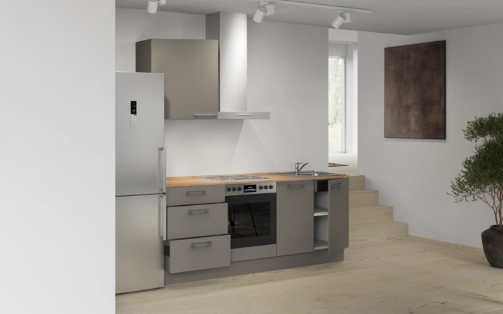 Cuisines Elite Cuisine linéaire 210 cm électroménagers inclus, planning 12 4