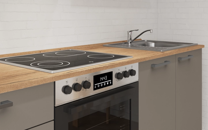 Cuisines Elite Cuisine linéare 270 cm électroménagers inclus planning 12 3
