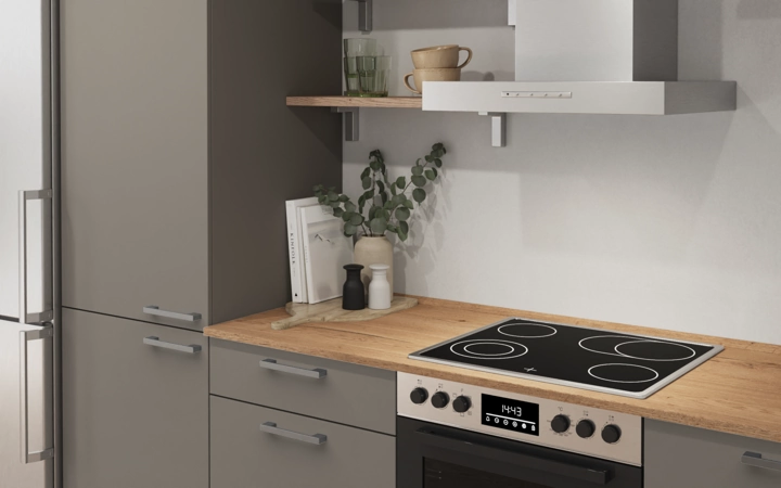 Cuisines Elite Cuisine linéaire 300 cm électroménagers inclus planning 12 2