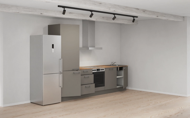 Cuisines Elite Cuisine linéaire 300 cm électroménagers inclus planning 12 4