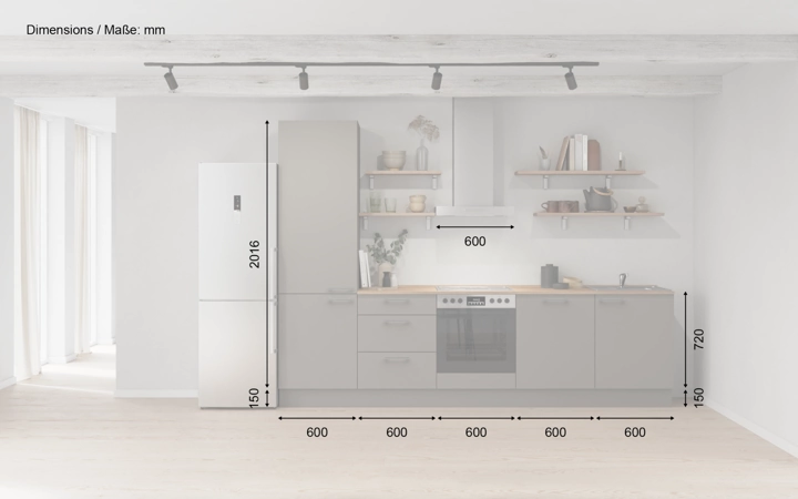 Cuisines Elite Cuisine linéaire 300 cm électroménagers inclus planning 12 5