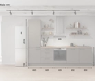 Cuisines Elite Cuisine linéaire 300 cm électroménagers inclus planning 12 5