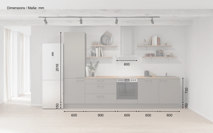 Cuisines Elite Cuisine linéare 330cm électroménagers inclus planning 12 5