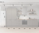 Cuisines Elite Cuisine linéare 360 cm électroménagers inclus planning 12 5