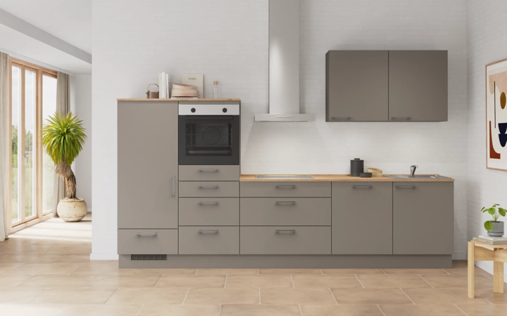 Cuisines Elite Cuisine linéare 330cm électroménagers inclus planning 13 0