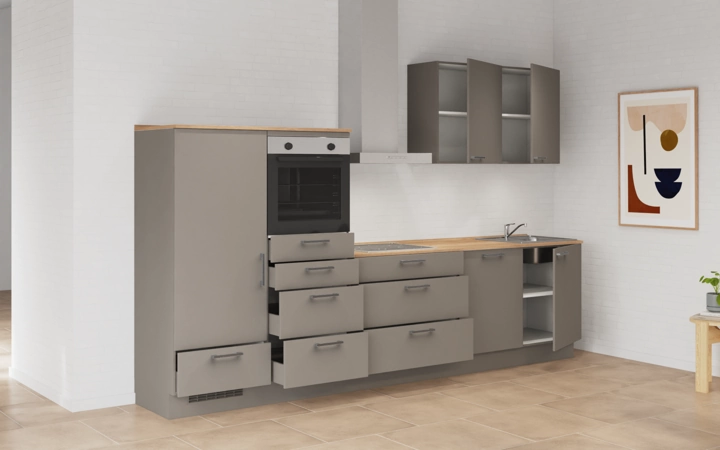 Cuisines Elite Cuisine linéare 330cm électroménagers inclus planning 13 4