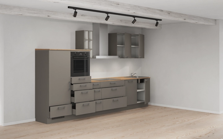 Cuisines Elite Cuisine linéare 360 cm électroménagers inclus planning 13 4