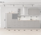 Cuisines Elite Cuisine linéare 360 cm électroménagers inclus planning 13 5