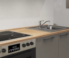 Cuisines Elite Cuisine linéaire 240 cm électroménagers inclus planning 14 3