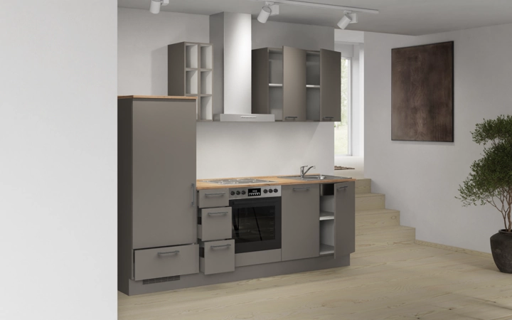 Cuisines Elite Cuisine linéaire 240 cm électroménagers inclus planning 14 4