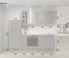 Cuisines Elite Cuisine linéaire 240 cm électroménagers inclus planning 14 5