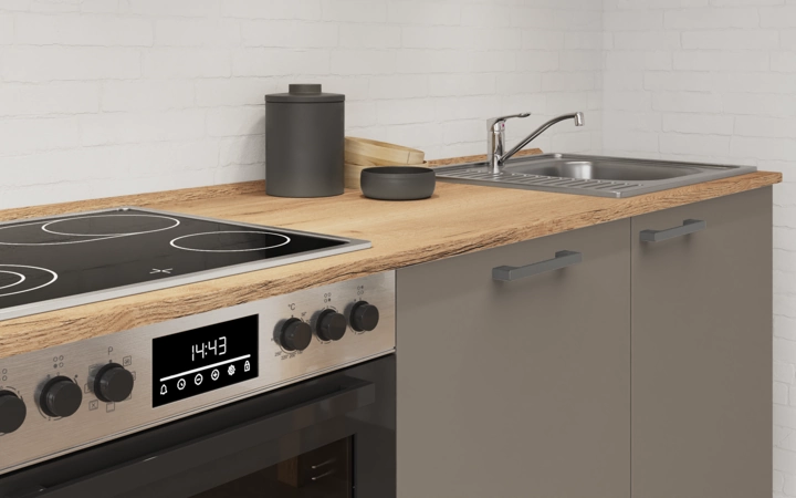 Cuisines Elite Cuisine linéaire 300 cm électroménagers inclus planning 14 3