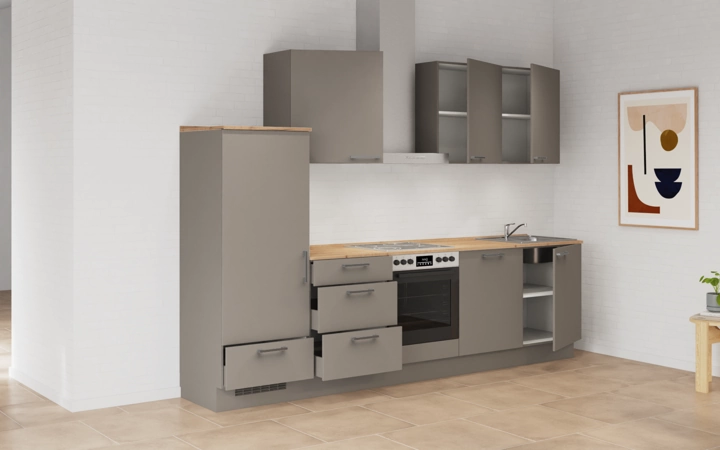 Cuisines Elite Cuisine linéaire 300 cm électroménagers inclus planning 14 4