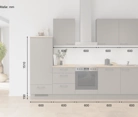 Cuisines Elite Cuisine linéaire 300 cm électroménagers inclus planning 14 5