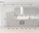 Cuisines Elite Cuisine linéare 360 cm électroménagers inclus planning 14 5