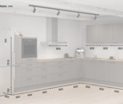 Cuisines Elite Cuisine en L 366,6 cm x 246, 6 cm électroménagers inclus planning 15 5