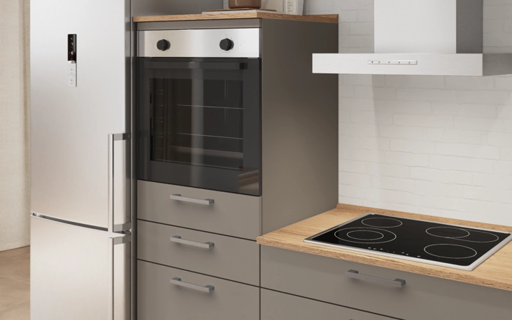 Cuisines Elite Cuisine linéaire 240 cm électroménagers inclus planning 15 2