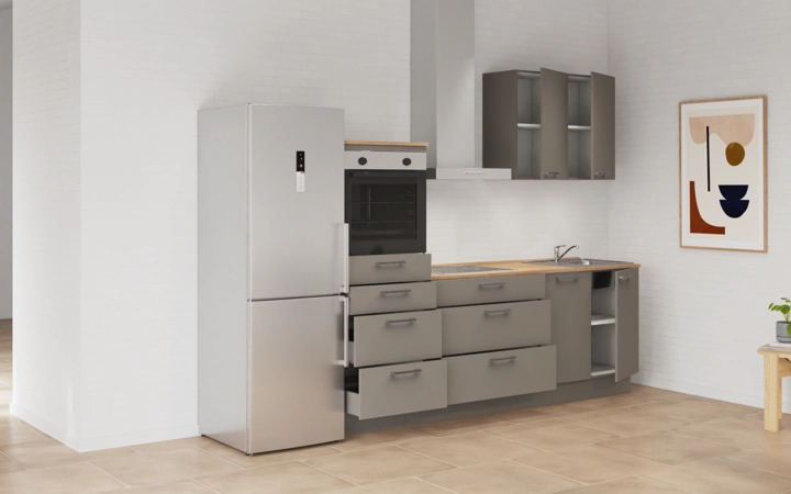 Cuisines Elite Cuisine linéaire 240 cm électroménagers inclus planning 15 4