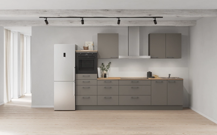 Cuisines Elite Cuisine linéaire 300 cm électroménagers inclus planning 15 0