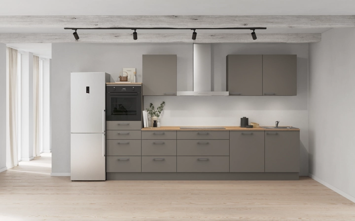 Cuisines Elite Cuisine linéare 330cm électroménagers inclus planning 15 0
