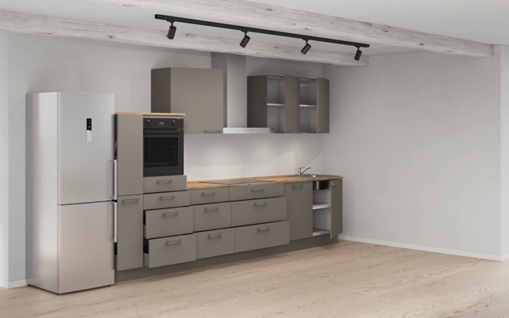 Cuisines Elite Cuisine linéare 360 cm électroménagers inclus planning 15 4