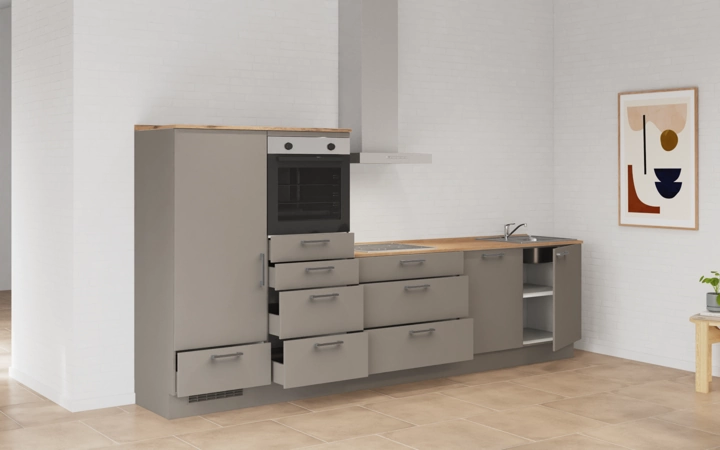Cuisines Elite Cuisine linéare 330cm électroménagers inclus planning 16 4