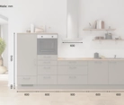 Cuisines Elite Cuisine linéare 330cm électroménagers inclus planning 16 5