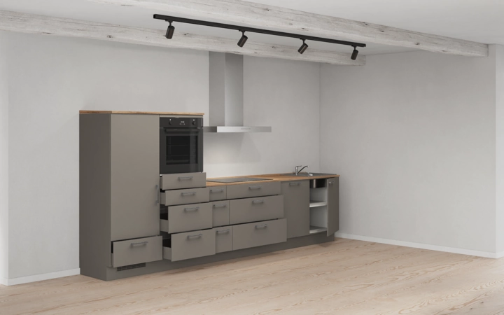 Cuisines Elite Cuisine linéare 360 cm électroménagers inclus planning 16 4