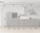 Cuisines Elite Cuisine linéare 360 cm électroménagers inclus planning 16 5