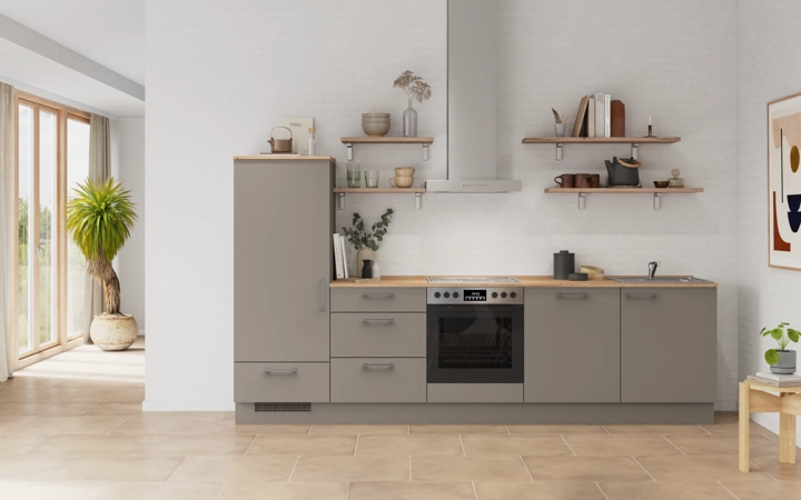 Cuisines Elite Cuisine linéaire 300 cm électroménagers inclus planning 17 0