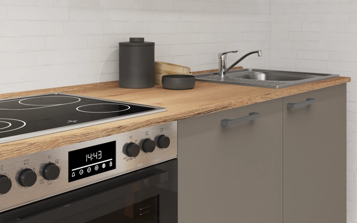 Cuisines Elite Cuisine linéaire 300 cm électroménagers inclus planning 17 3