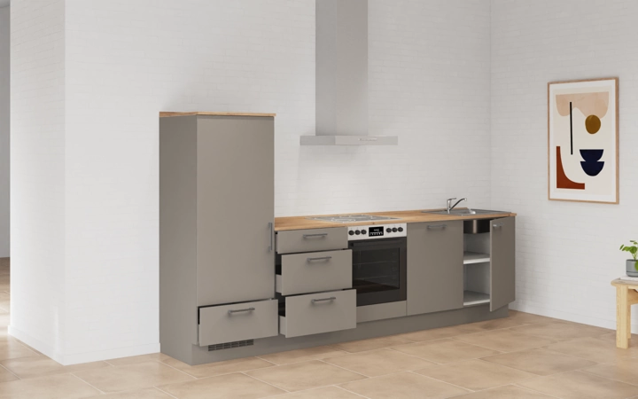 Cuisines Elite Cuisine linéaire 300 cm électroménagers inclus planning 17 4