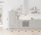 Cuisines Elite Cuisine linéaire 300 cm électroménagers inclus planning 17 5